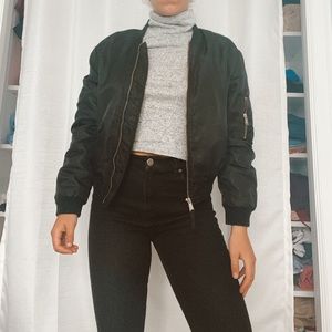 Zara Black Bomber Jacket
